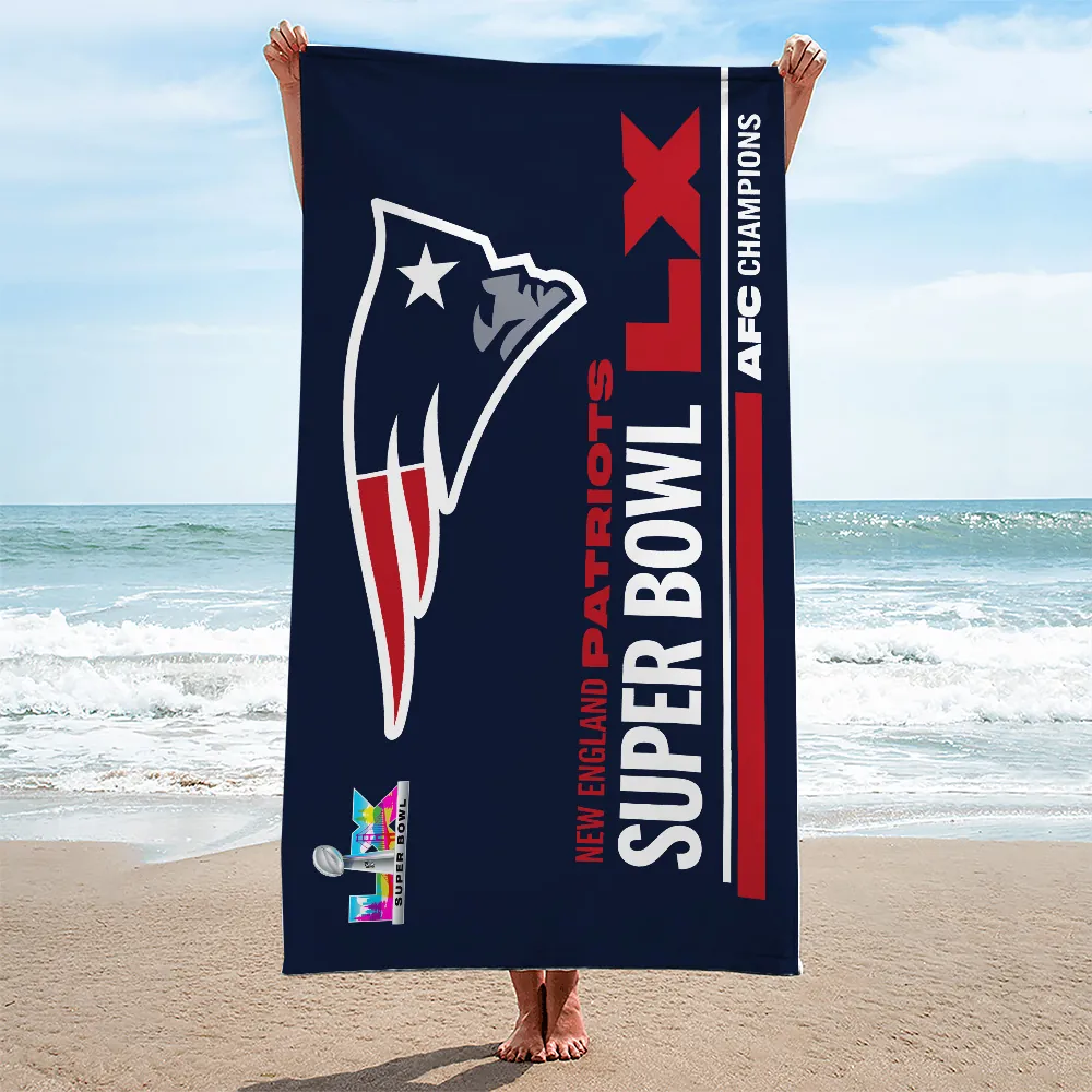 NE 3D AFC Champions Rectangle Beach Towel V1 DatND DVT
