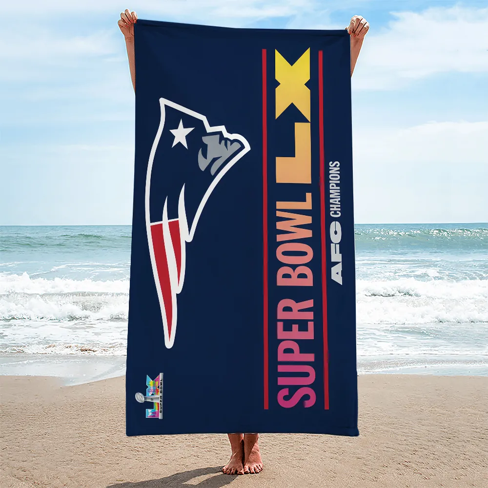 NE 3D AFC Champions Rectangle Beach Towel V3 DatND DVT