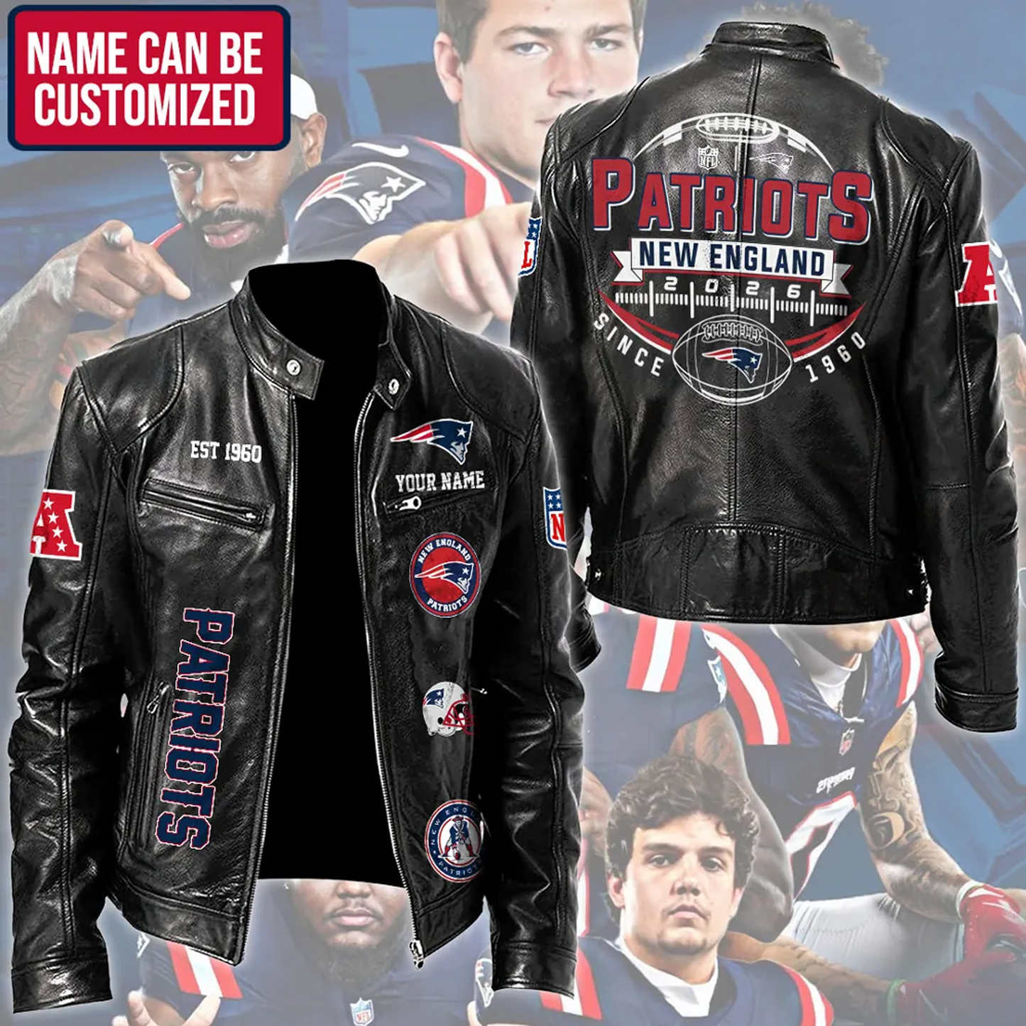 NE Personalized Motorcycle Leather Jacket V2 DatND DVT