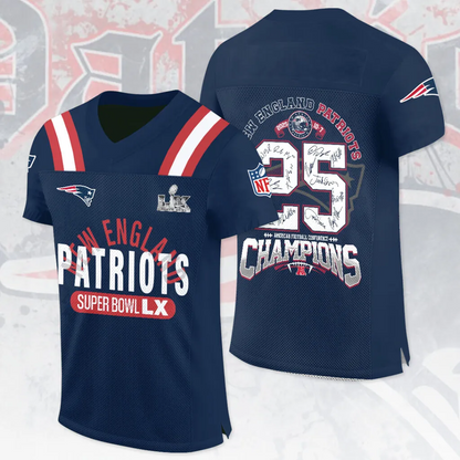 NE x NFL 2025 AFC Champions 3D Football Jersey V1DatND DVT