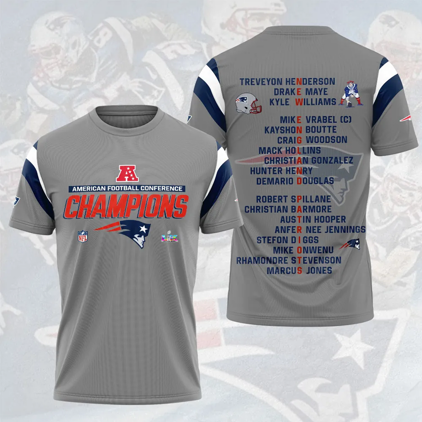 NE x NFL AFC Champions 2026 3D Apparel V1DatND DVT