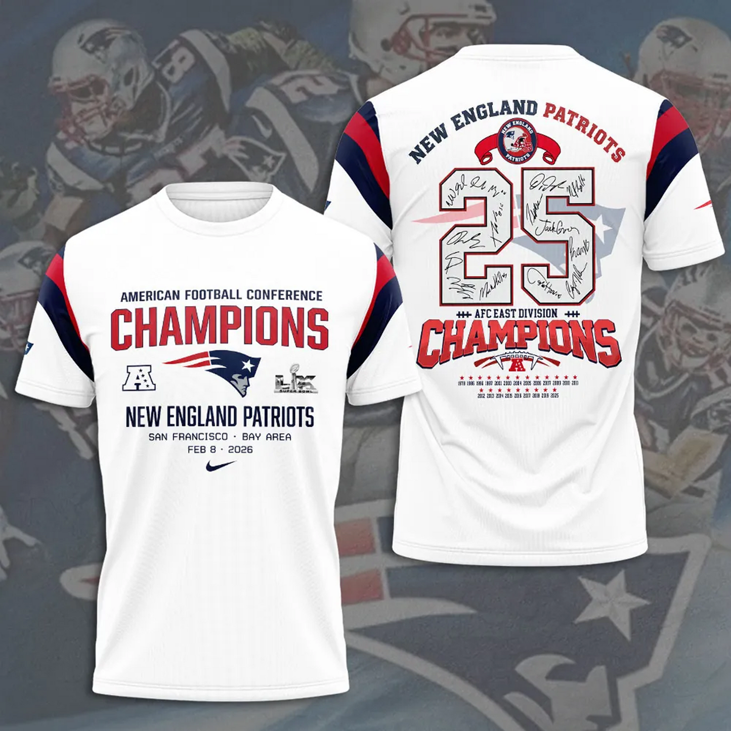 NE x NFL AFC Champions 2026 3D Apparel V4DatND DVT