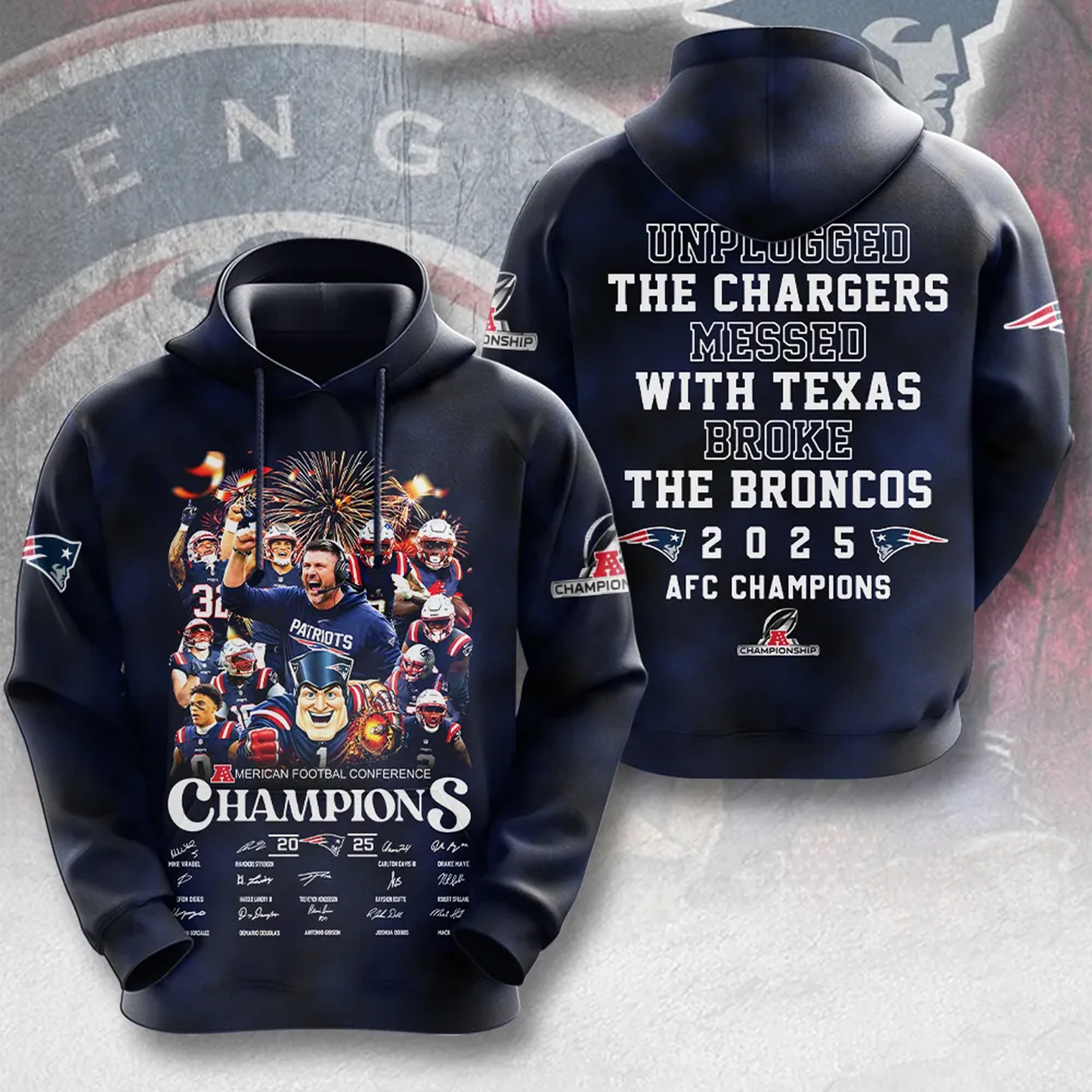 NE x NFL AFC Champions 2026 3D Apparel V7DatND DVT