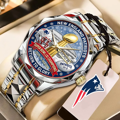 NE x NFL AFC Champions 2026 Alloy Luxury Quartz Watch V2DatND DVT