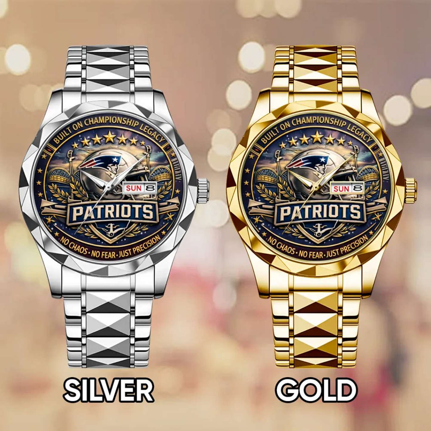 NE x NFL AFC Champions 2026 Alloy Luxury Quartz Watch V3DatND DVT