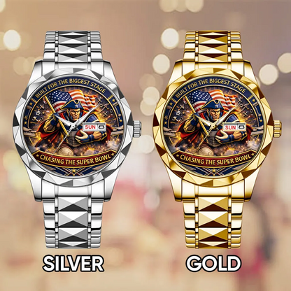 NE x NFL AFC Champions 2026 Alloy Luxury Quartz Watch V4DatND DVT