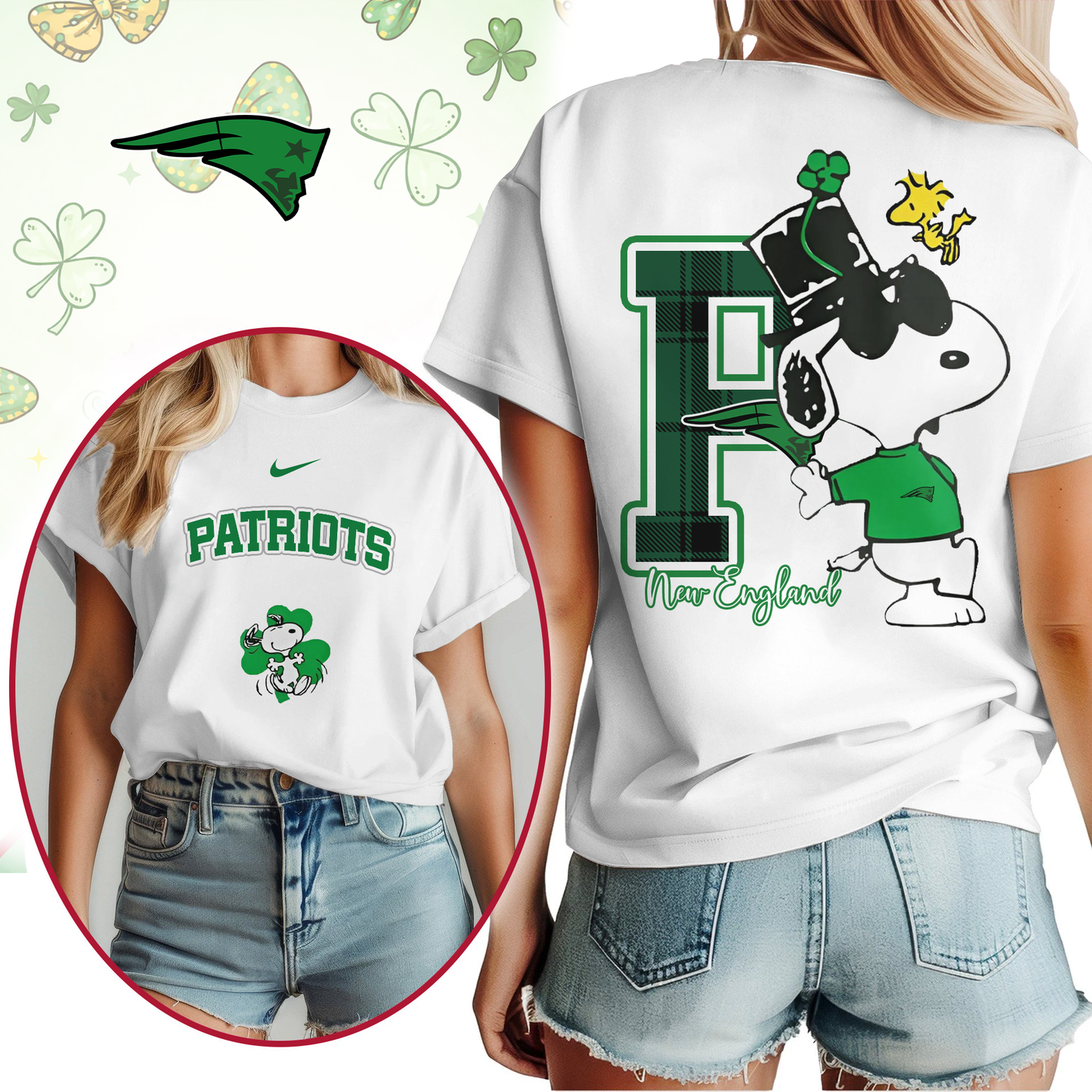 NEP Premium NFL Snoopy St. Patricks Day Shirt DDT NTL