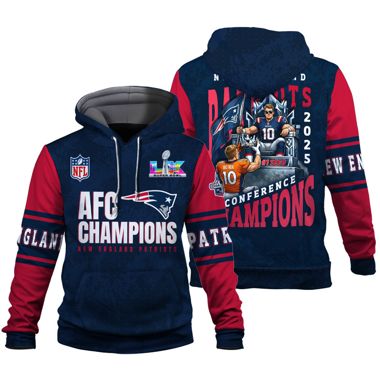 NEP x NFC Conference Champions 3D Hoodie V2 DATND TANTD