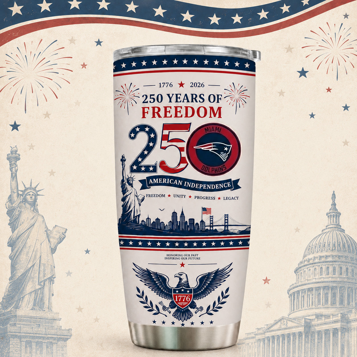 NEP x NFL 250th Anniversary Special Tumbler for Football Fans 170626