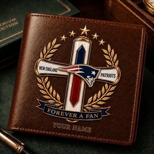 NEP x NFL Cross Men Leather Wallet Custom Any Name Gifts 220626