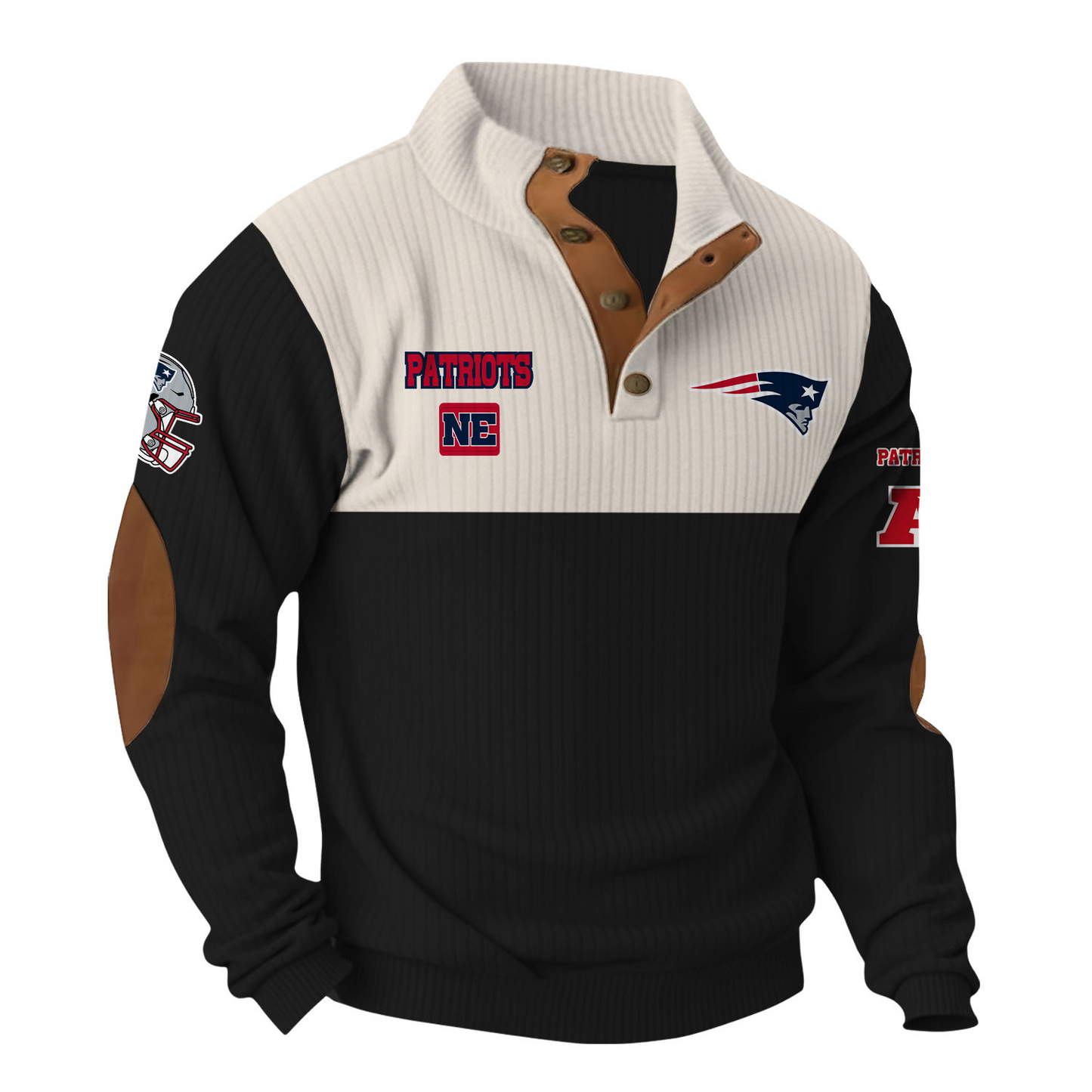 NEP x NFL Football Graphic And Arched Back Lettering Button Sweater V1 DATND TANTD
