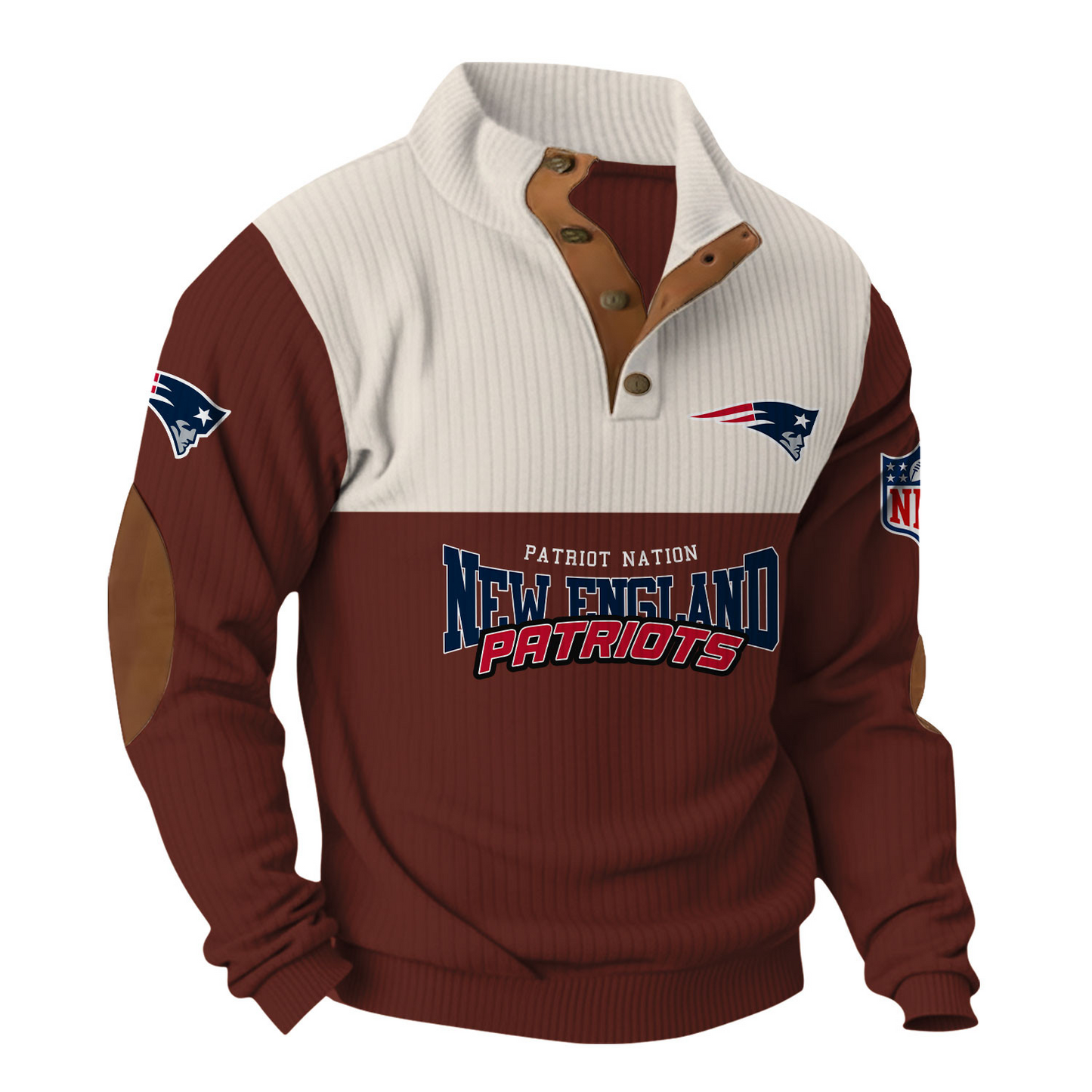 NEP x NFL Football Graphic And Arched Back Lettering Button Sweater V2 DATND TANTD