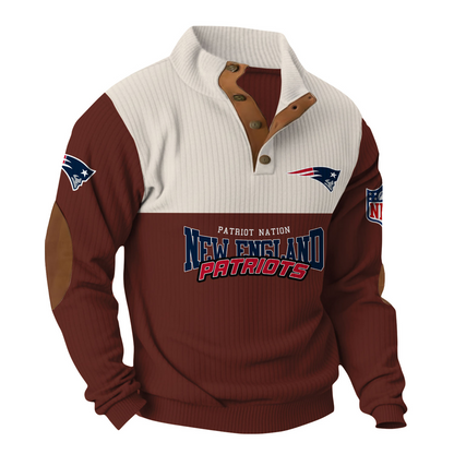 NEP x NFL Football Graphic And Arched Back Lettering Button Sweater V2 DATND TANTD