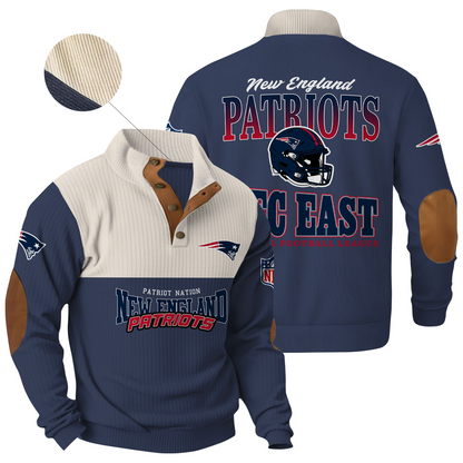 NEP x NFL Football Graphic And Arched Back Lettering Button Sweater V2 DATND TANTD