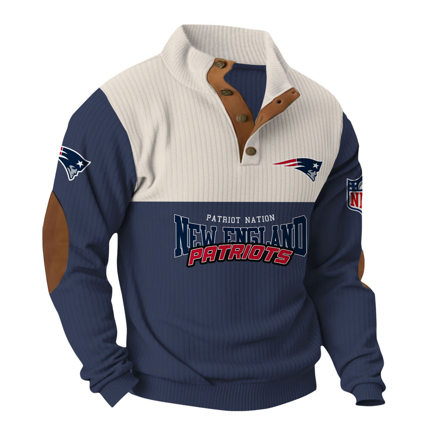 NEP x NFL Football Graphic And Arched Back Lettering Button Sweater V2 DATND TANTD