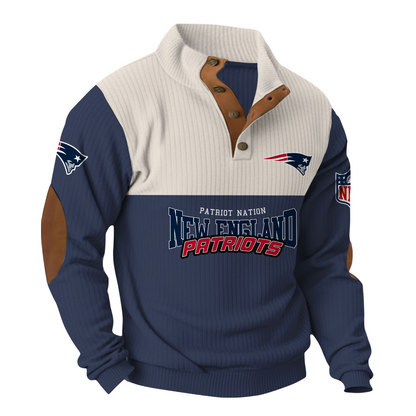 NEP x NFL Football Graphic And Arched Back Lettering Button Sweater V2 DATND TANTD