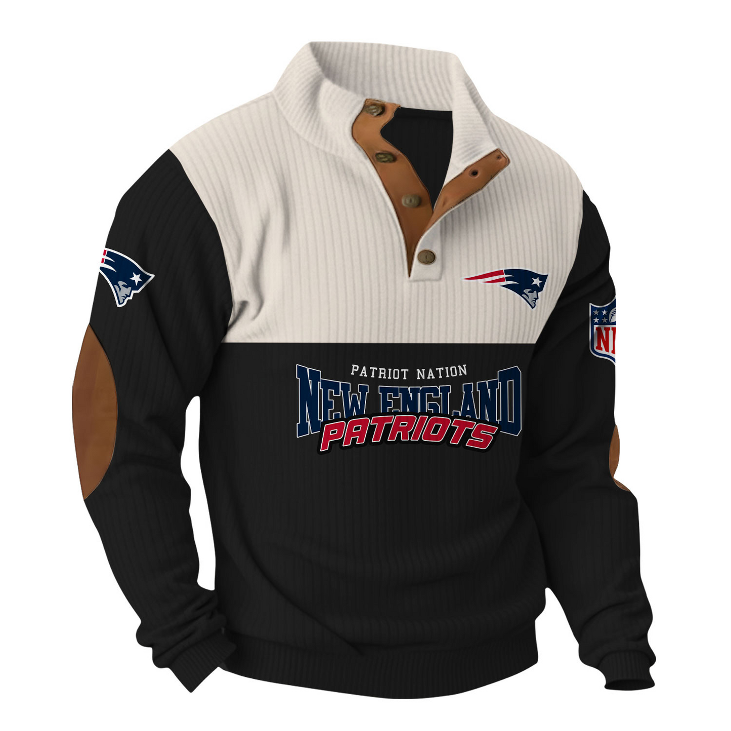 NEP x NFL Football Graphic And Arched Back Lettering Button Sweater V2 DATND TANTD