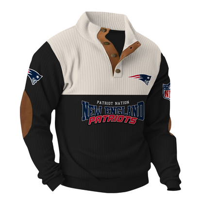 NEP x NFL Football Graphic And Arched Back Lettering Button Sweater V2 DATND TANTD