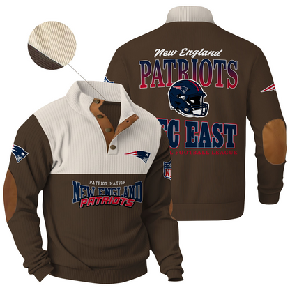 NEP x NFL Football Graphic And Arched Back Lettering Button Sweater V2 DATND TANTD
