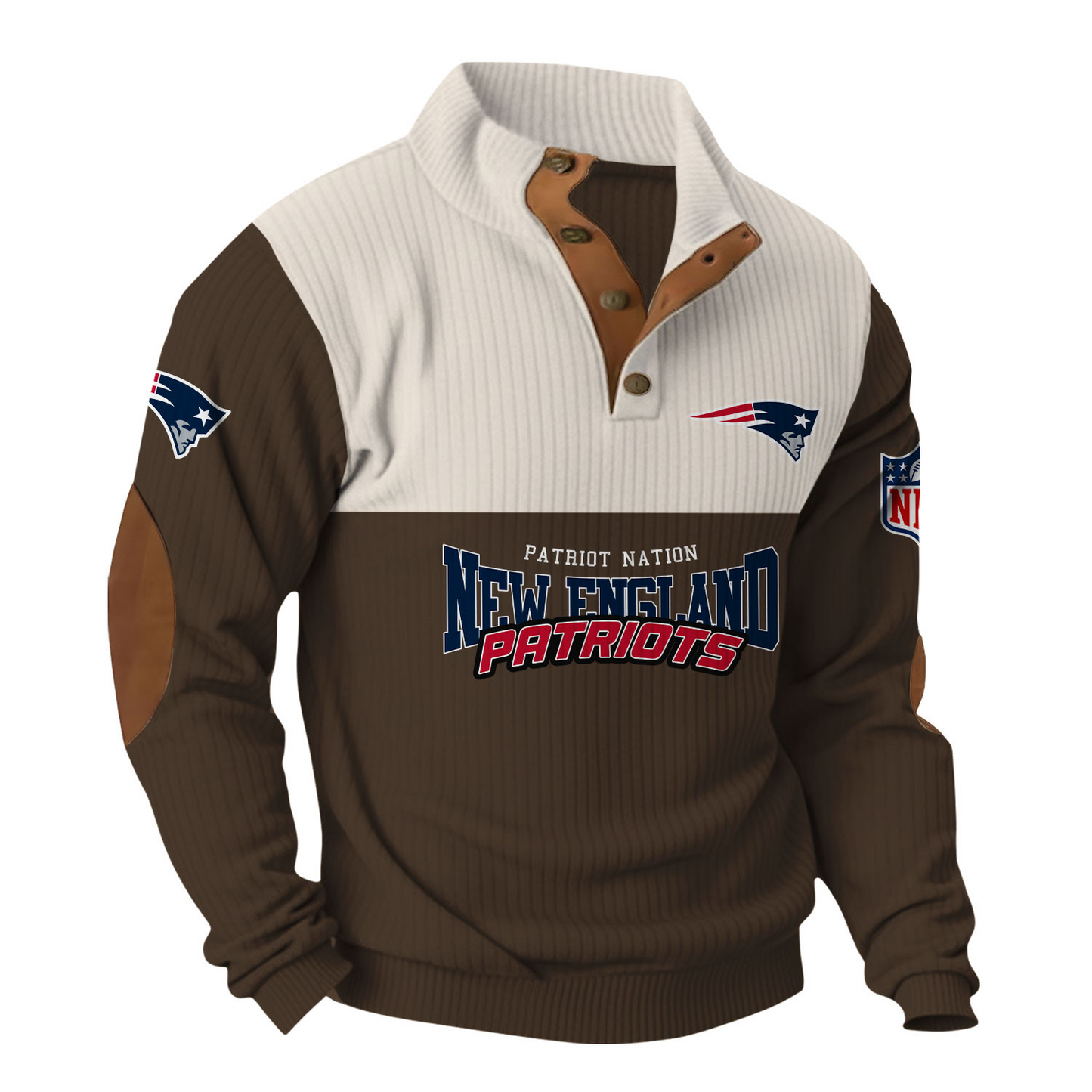NEP x NFL Football Graphic And Arched Back Lettering Button Sweater V2 DATND TANTD