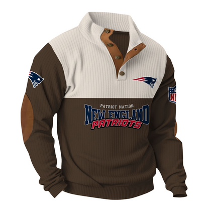 NEP x NFL Football Graphic And Arched Back Lettering Button Sweater V2 DATND TANTD