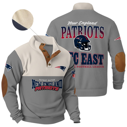 NEP x NFL Football Graphic And Arched Back Lettering Button Sweater V2 DATND TANTD