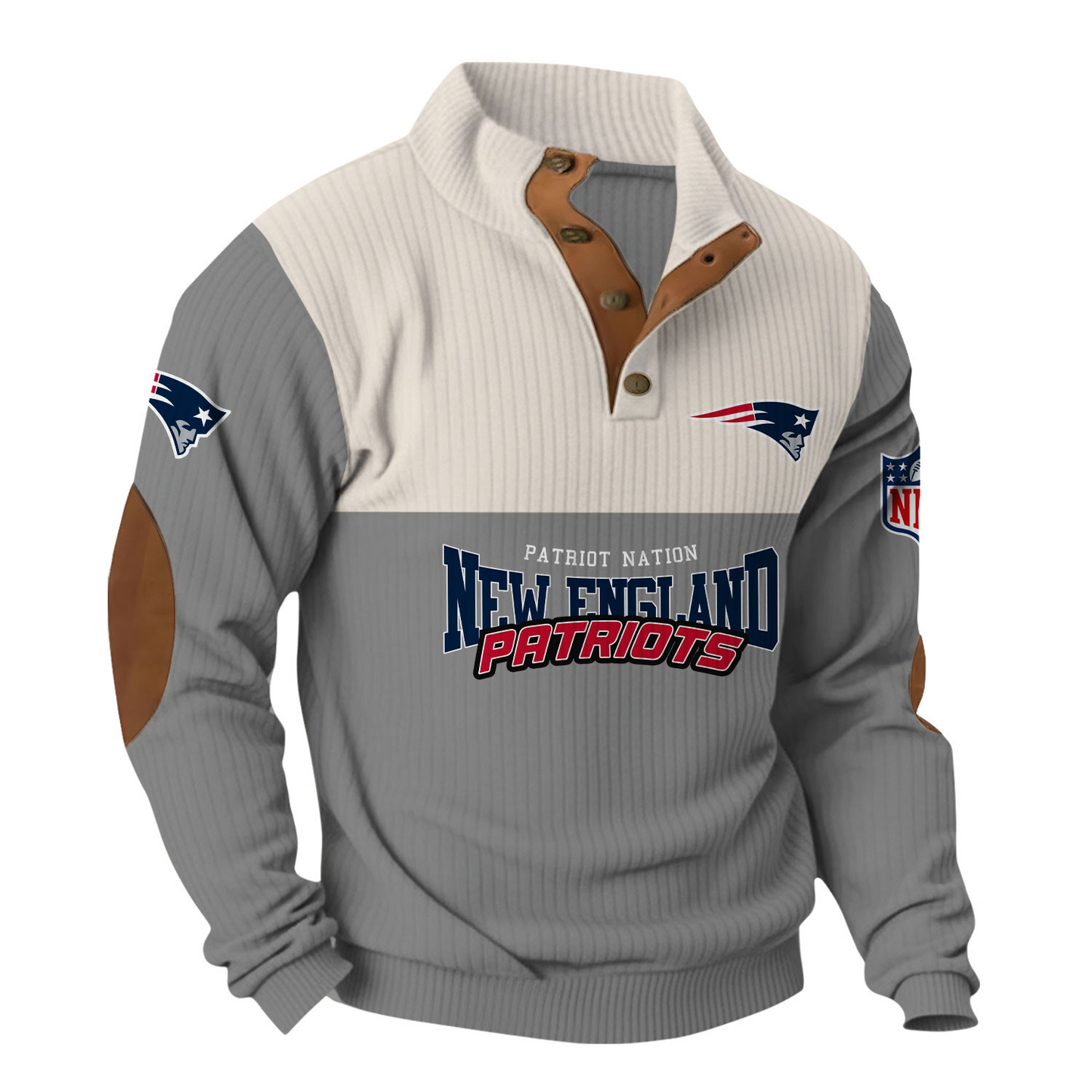 NEP x NFL Football Graphic And Arched Back Lettering Button Sweater V2 DATND TANTD
