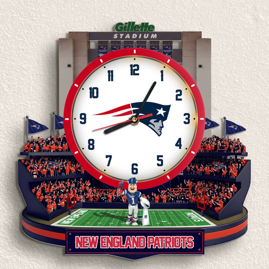 NEP x NFL Stadium Decorative 3D Visual Effect Acrylic Wall Clock DDT CTND