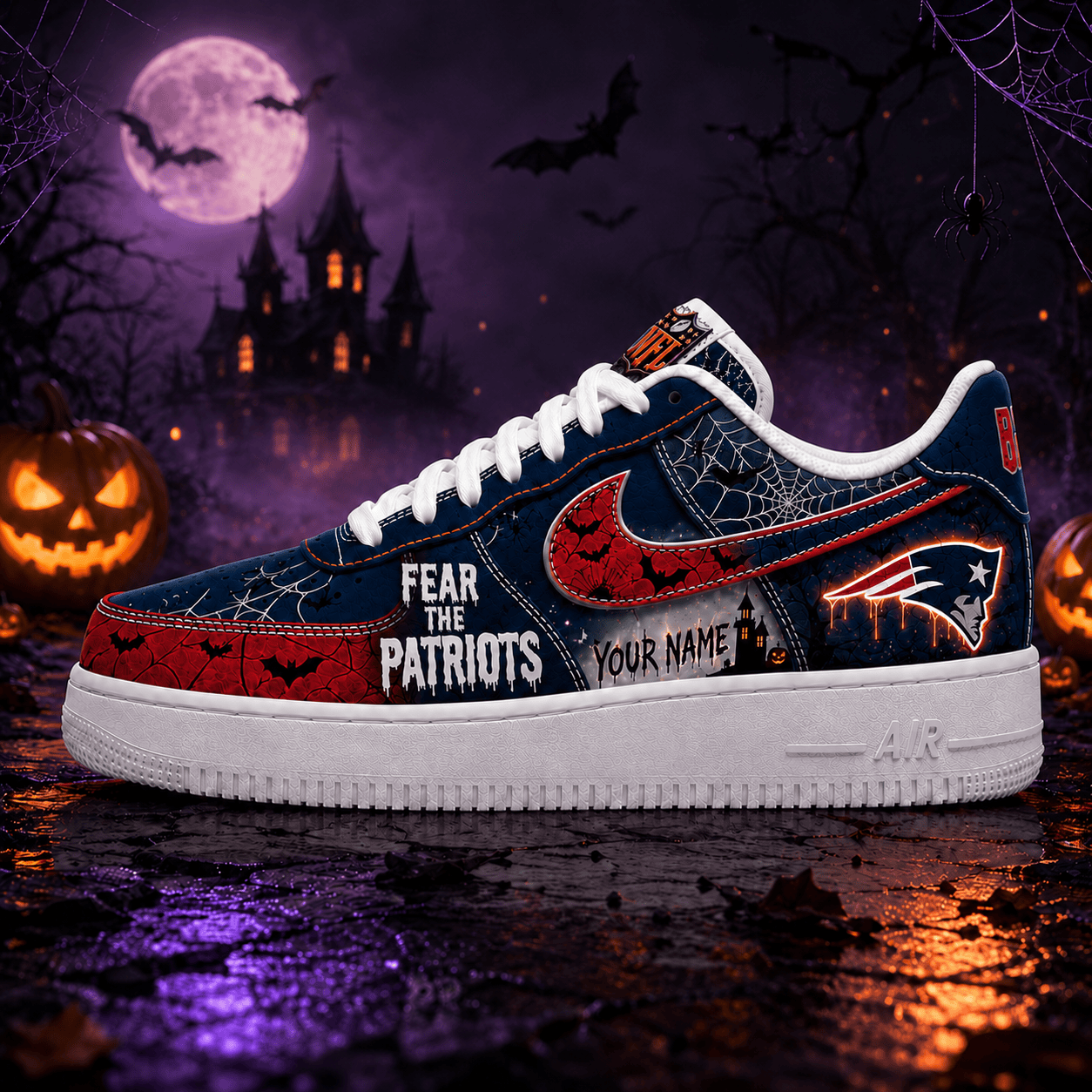 NEP x Premium NFL Fear The Team Halloween AF1 Sneakers