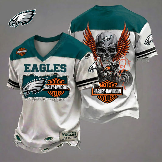 NFL PE x Motorcycle Luxury Classic T-shirt DDT 080626 TTTZ