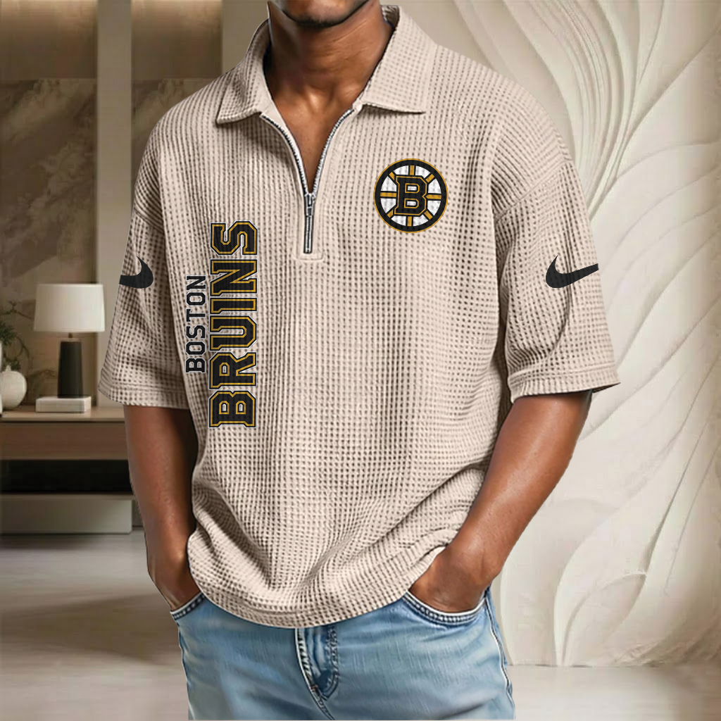NHL x BB Waffle Half-Zip Polo Shirt HLP 070326 HLPHUONG