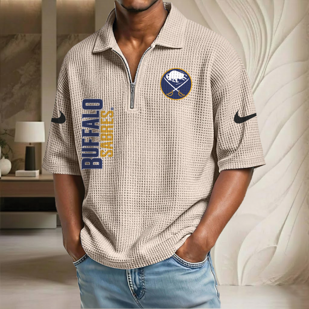NHL x BS Waffle Half-Zip Polo Shirt HLP 070326 HLPHUONG