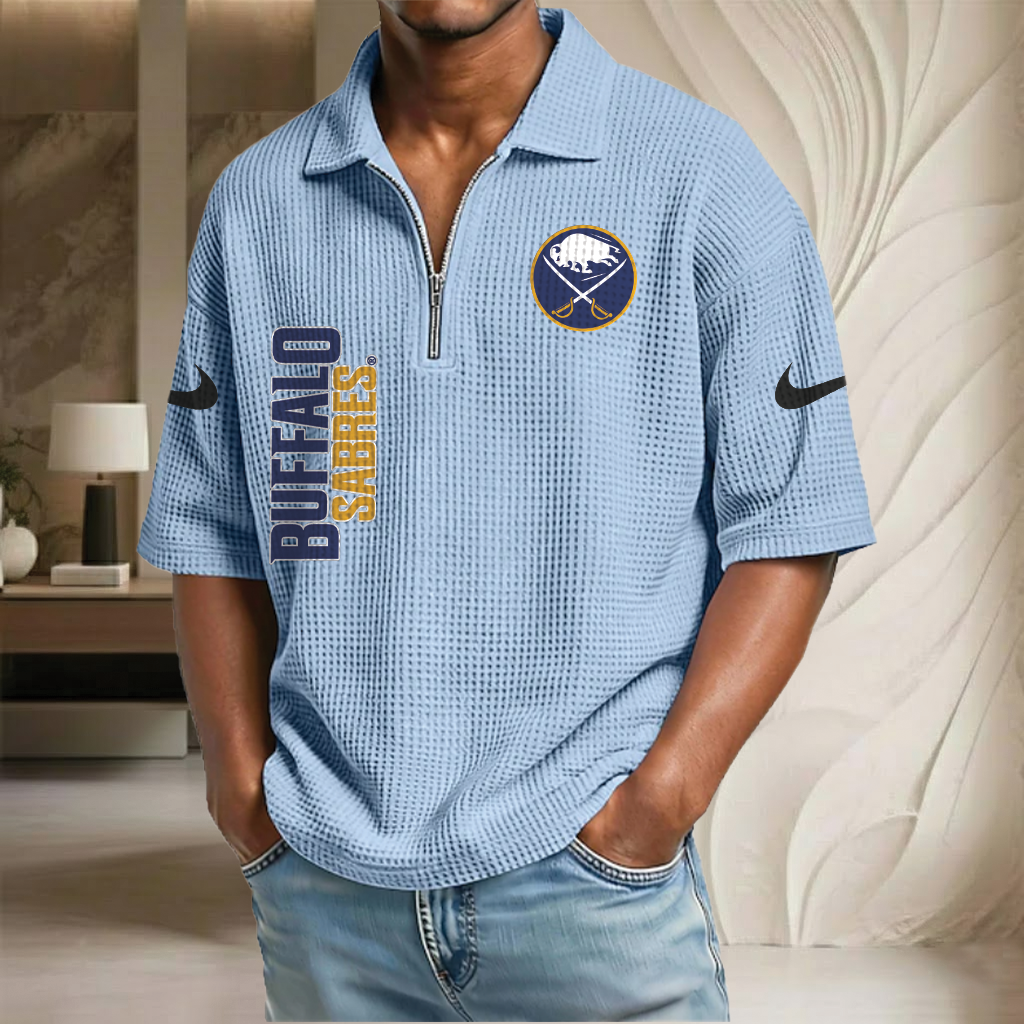 NHL x BS Waffle Half-Zip Polo Shirt HLP 070326 HLPHUONG