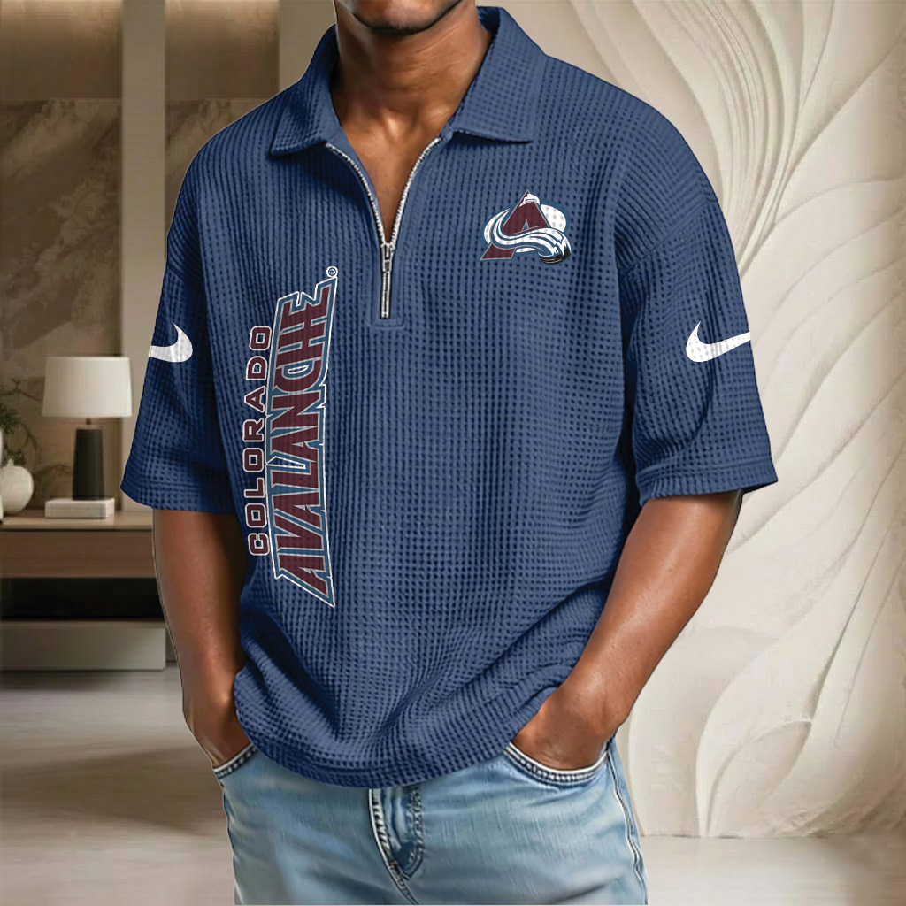 NHL x CA Waffle Half-Zip Polo Shirt HLP 070326 HLPHUONG