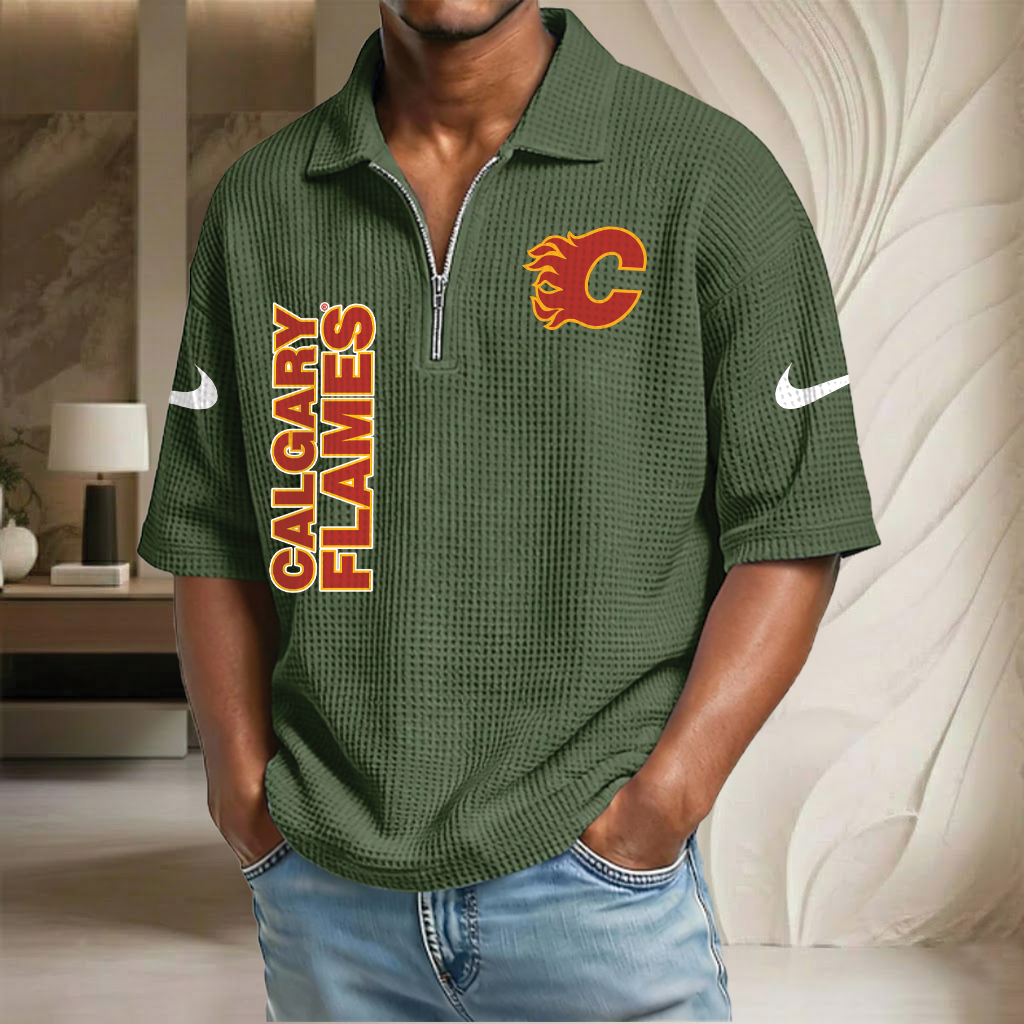 NHL x CF Waffle Half-Zip Polo Shirt HLP 070326 HLPHUONG