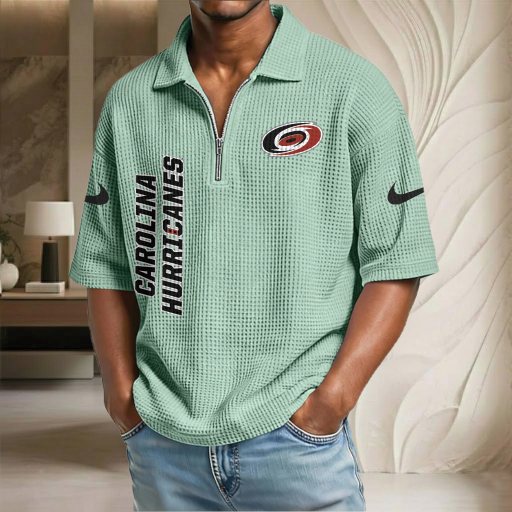 NHL x CH Waffle Half-Zip Polo Shirt HLP 070326 HLPHUONG