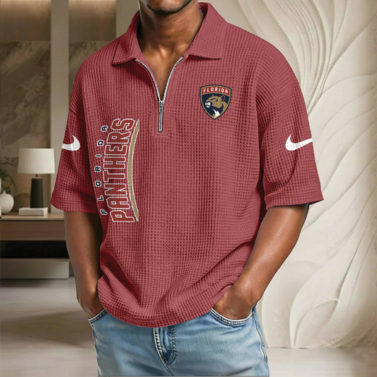 NHL x FP Waffle Half-Zip Polo Shirt HLP 070326 HLPHUONG