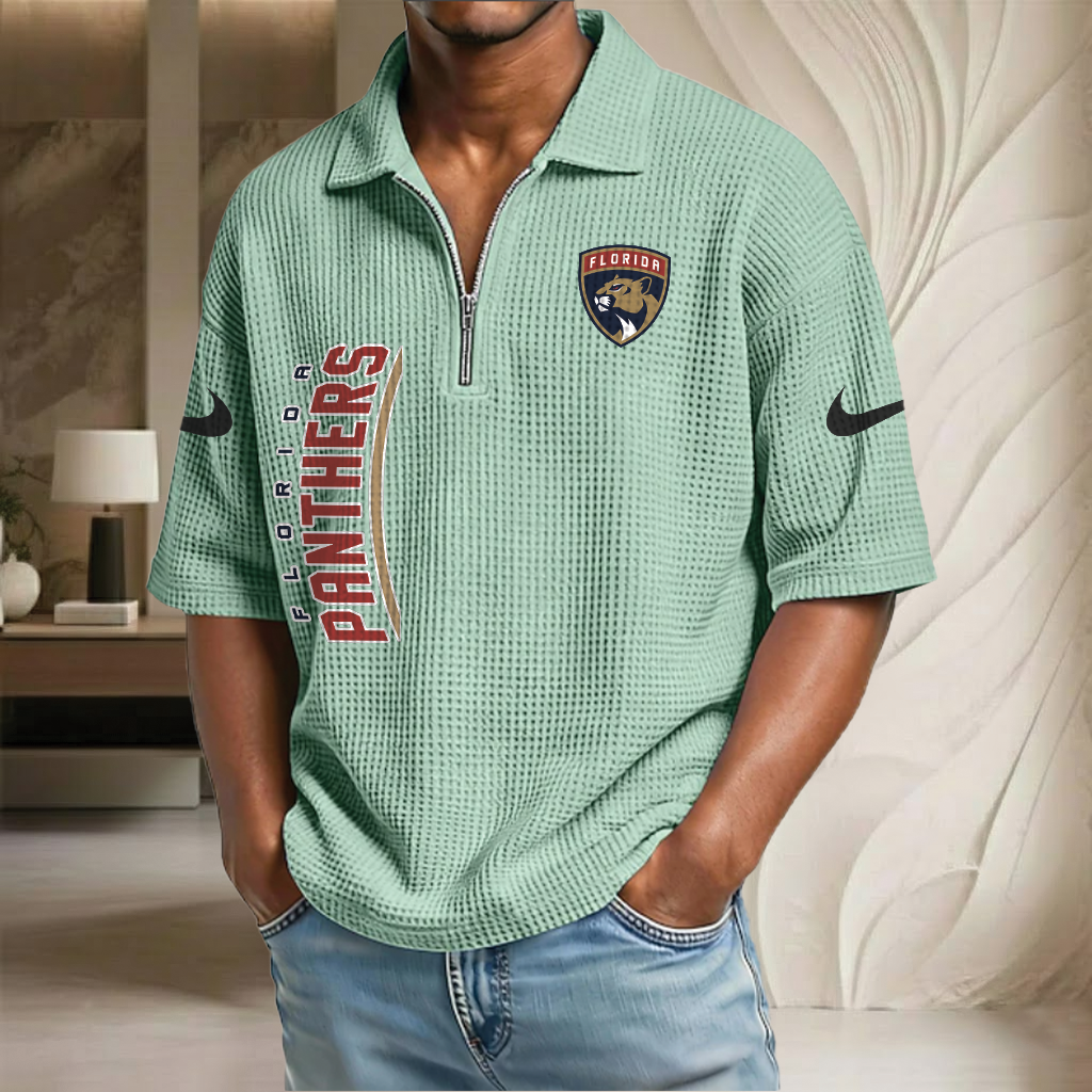 NHL x FP Waffle Half-Zip Polo Shirt HLP 070326 HLPHUONG