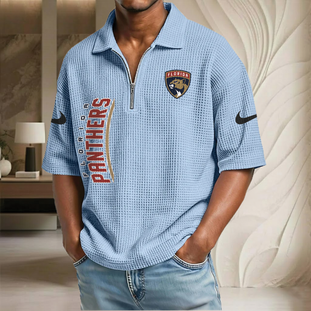 NHL x FP Waffle Half-Zip Polo Shirt HLP 070326 HLPHUONG