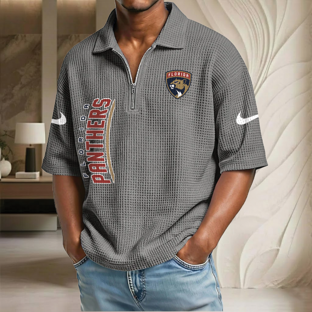 NHL x FP Waffle Half-Zip Polo Shirt HLP 070326 HLPHUONG