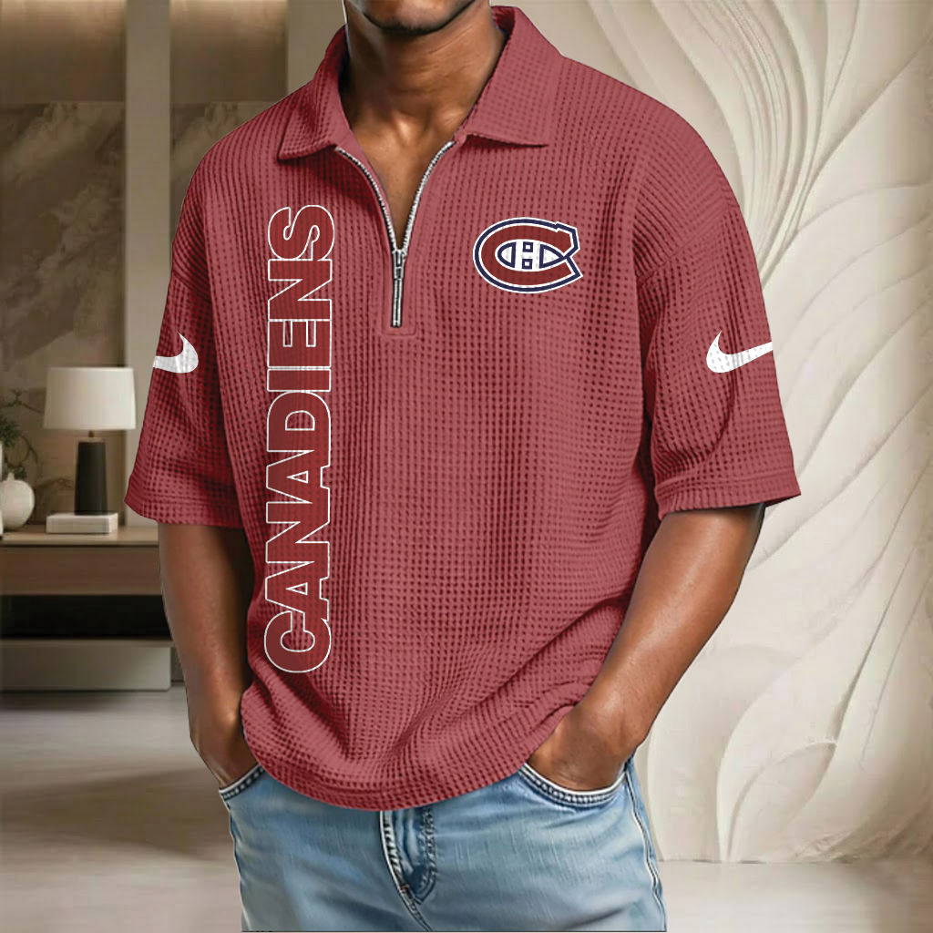 NHL x MC Waffle Half-Zip Polo Shirt HLP 070326 HLPHUONG