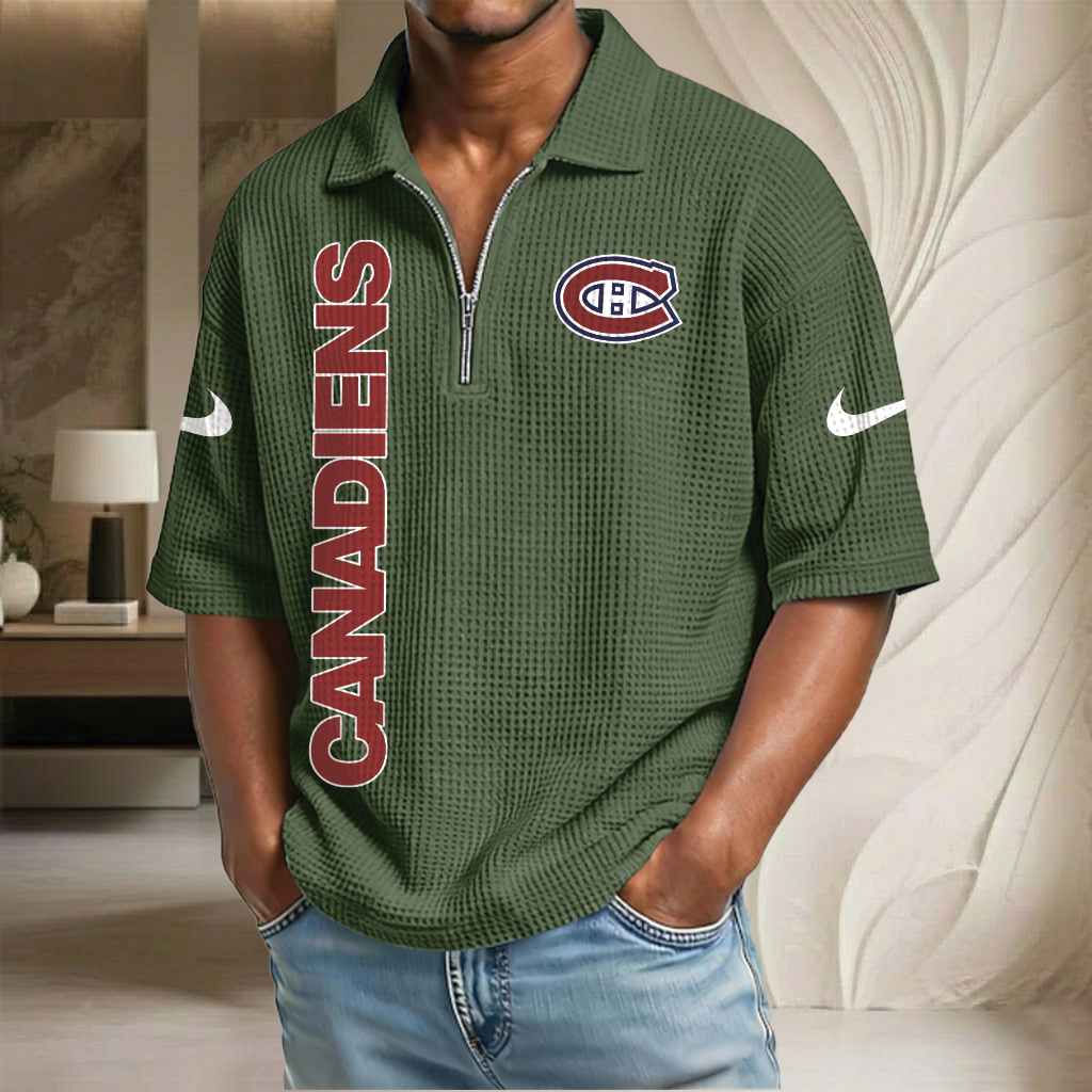 NHL x MC Waffle Half-Zip Polo Shirt HLP 070326 HLPHUONG
