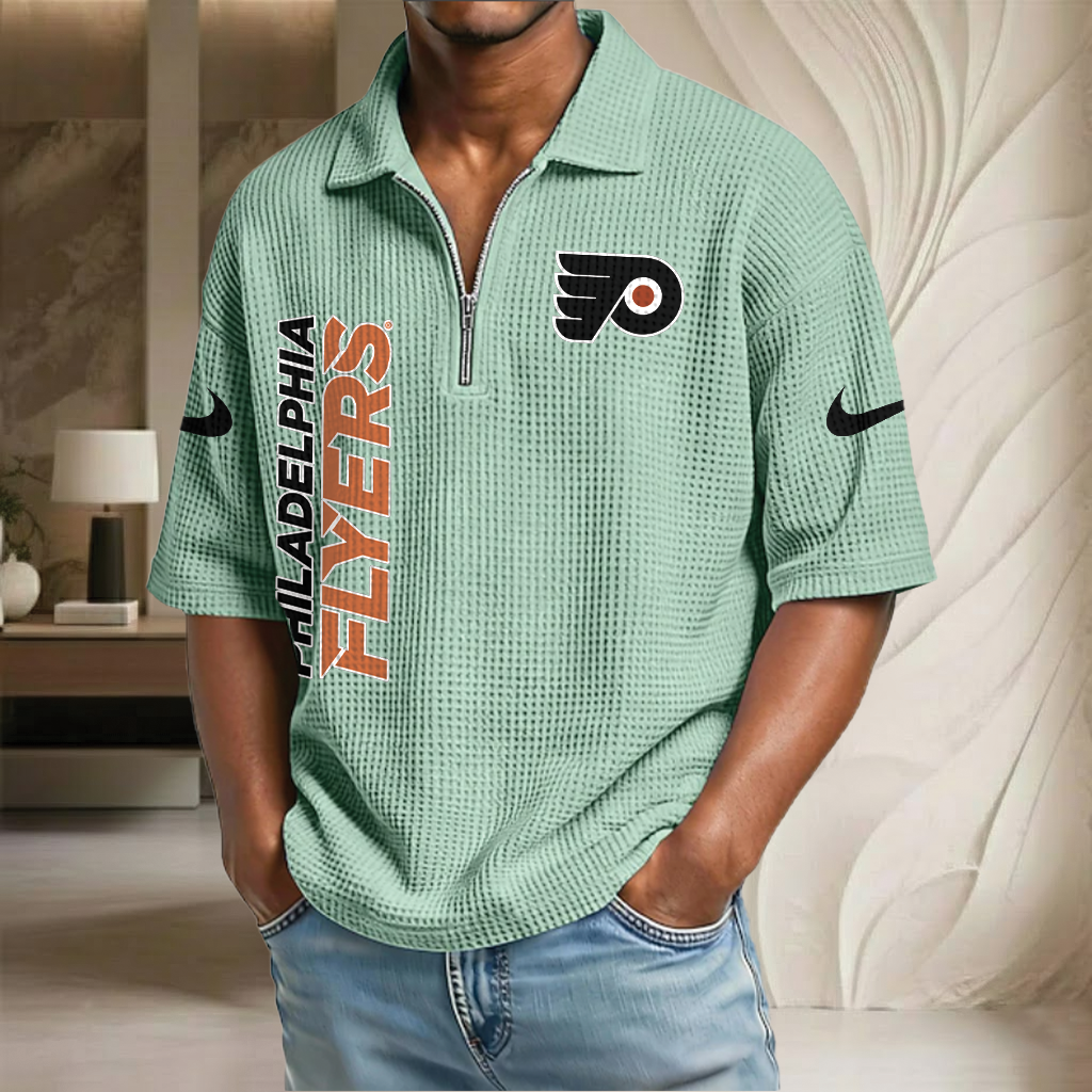 NHL x PF Waffle Half-Zip Polo Shirt HLP 070326 HLPHUONG