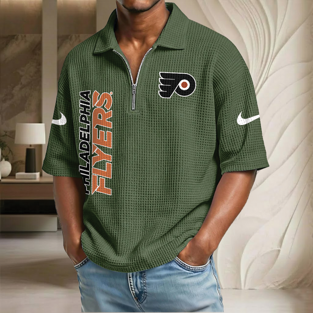 NHL x PF Waffle Half-Zip Polo Shirt HLP 070326 HLPHUONG