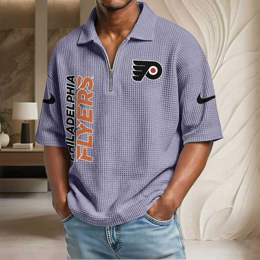 NHL x PF Waffle Half-Zip Polo Shirt HLP 070326 HLPHUONG