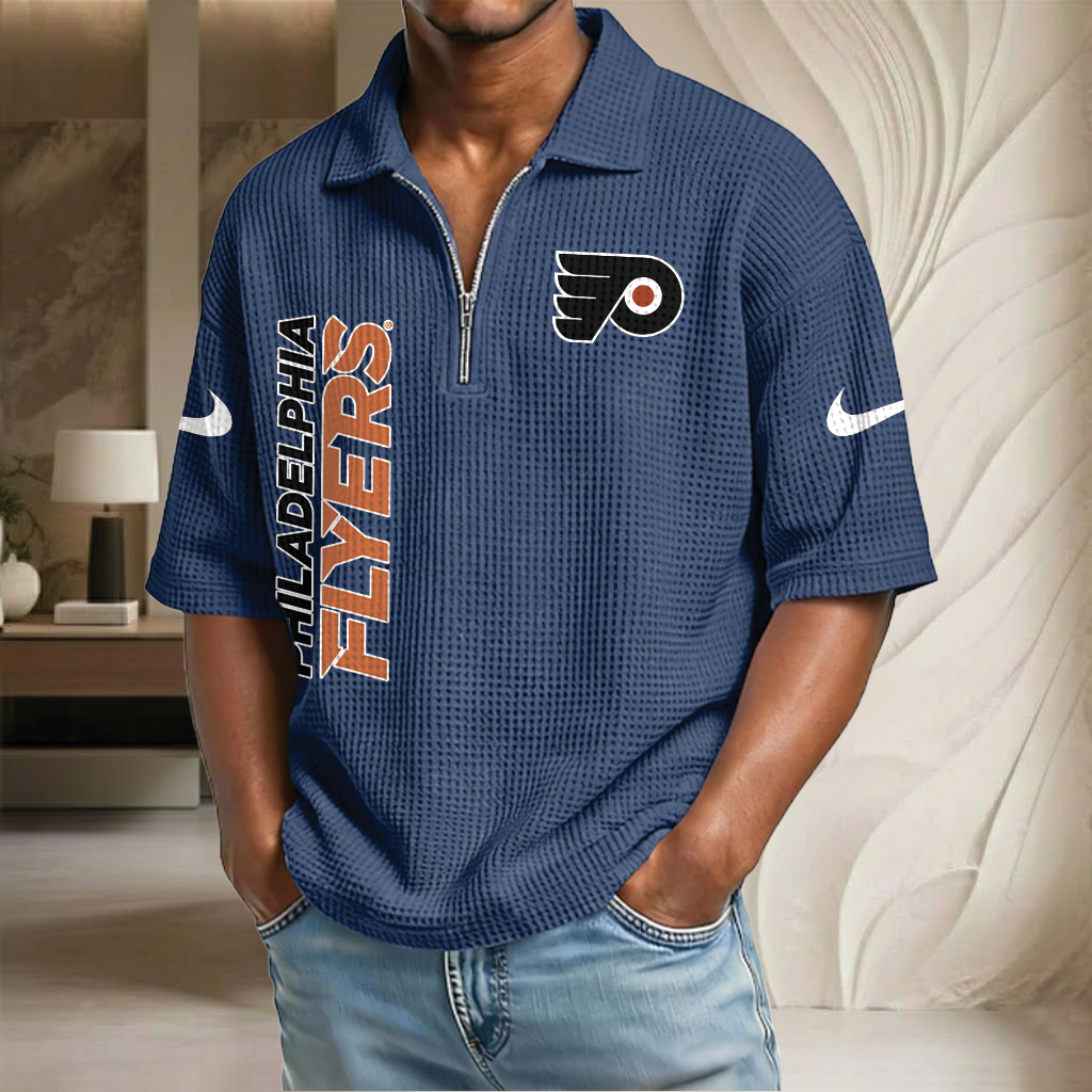NHL x PF Waffle Half-Zip Polo Shirt HLP 070326 HLPHUONG