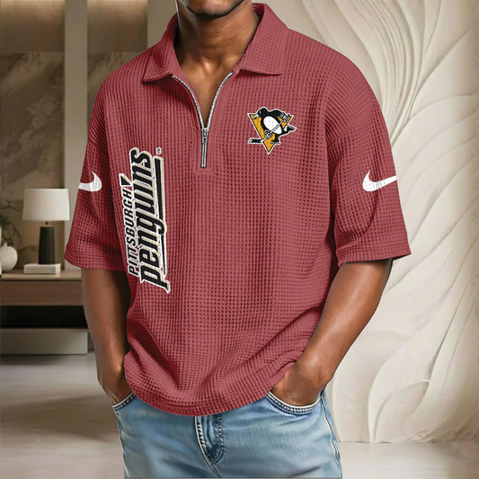 NHL x PP Waffle Half-Zip Polo Shirt HLP 070326 HLPHUONG