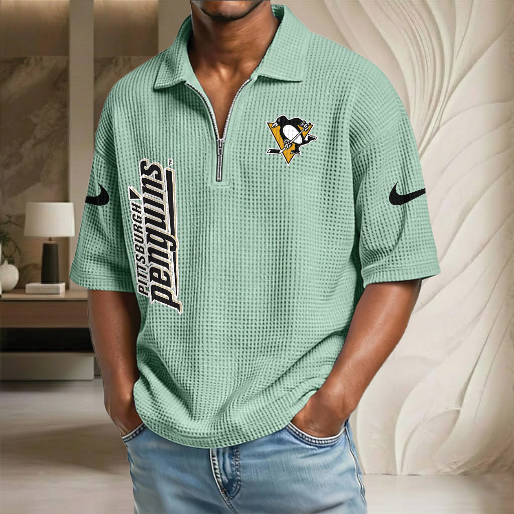 NHL x PP Waffle Half-Zip Polo Shirt HLP 070326 HLPHUONG