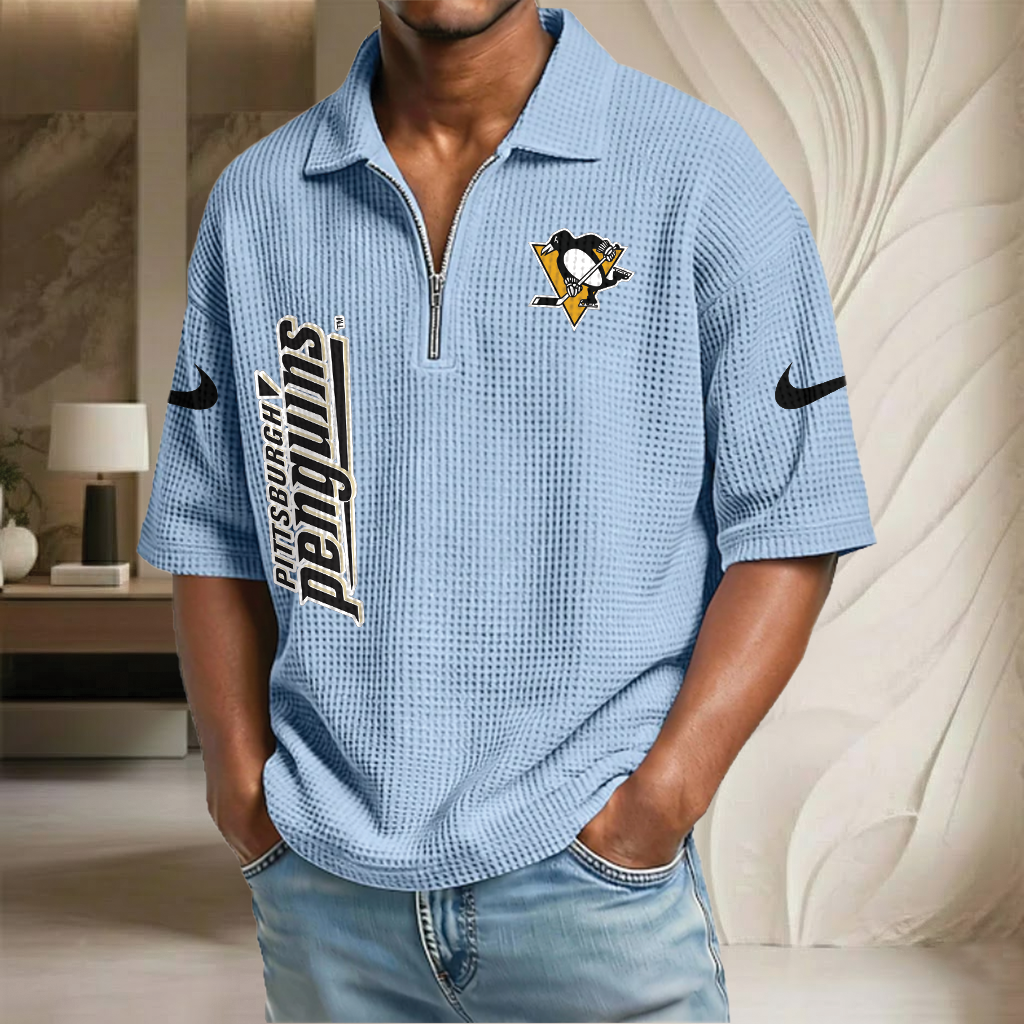 NHL x PP Waffle Half-Zip Polo Shirt HLP 070326 HLPHUONG