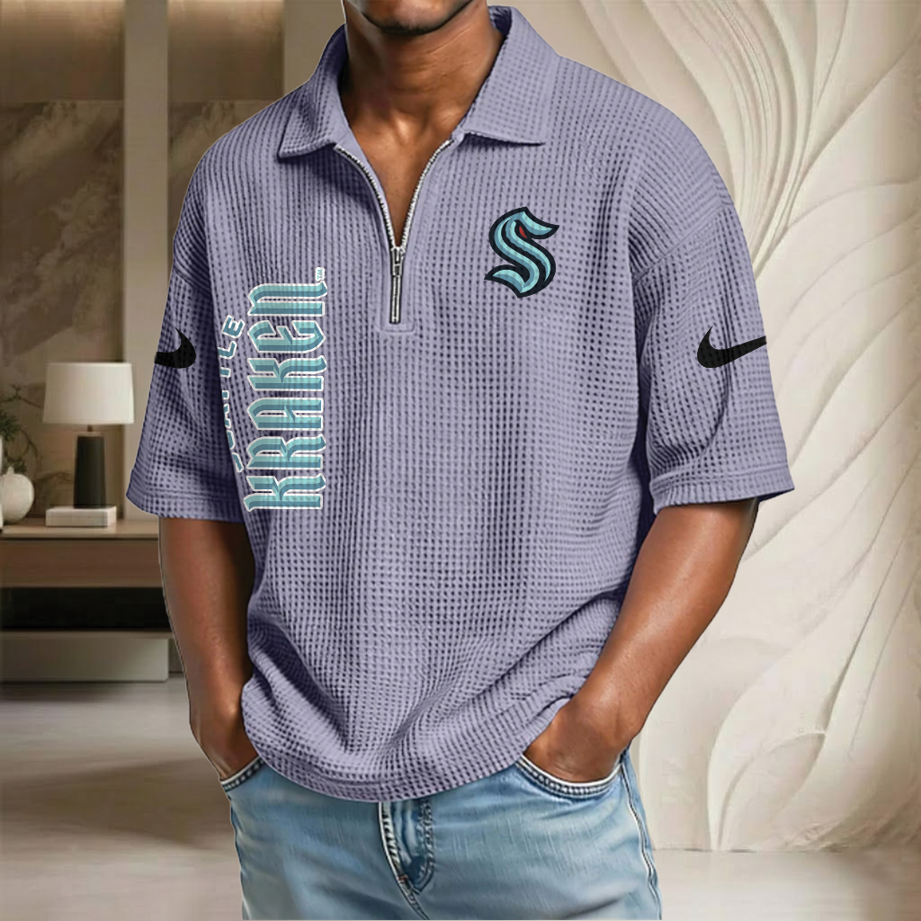 NHL x SK Waffle Half-Zip Polo Shirt HLP 070326 HLPHUONG